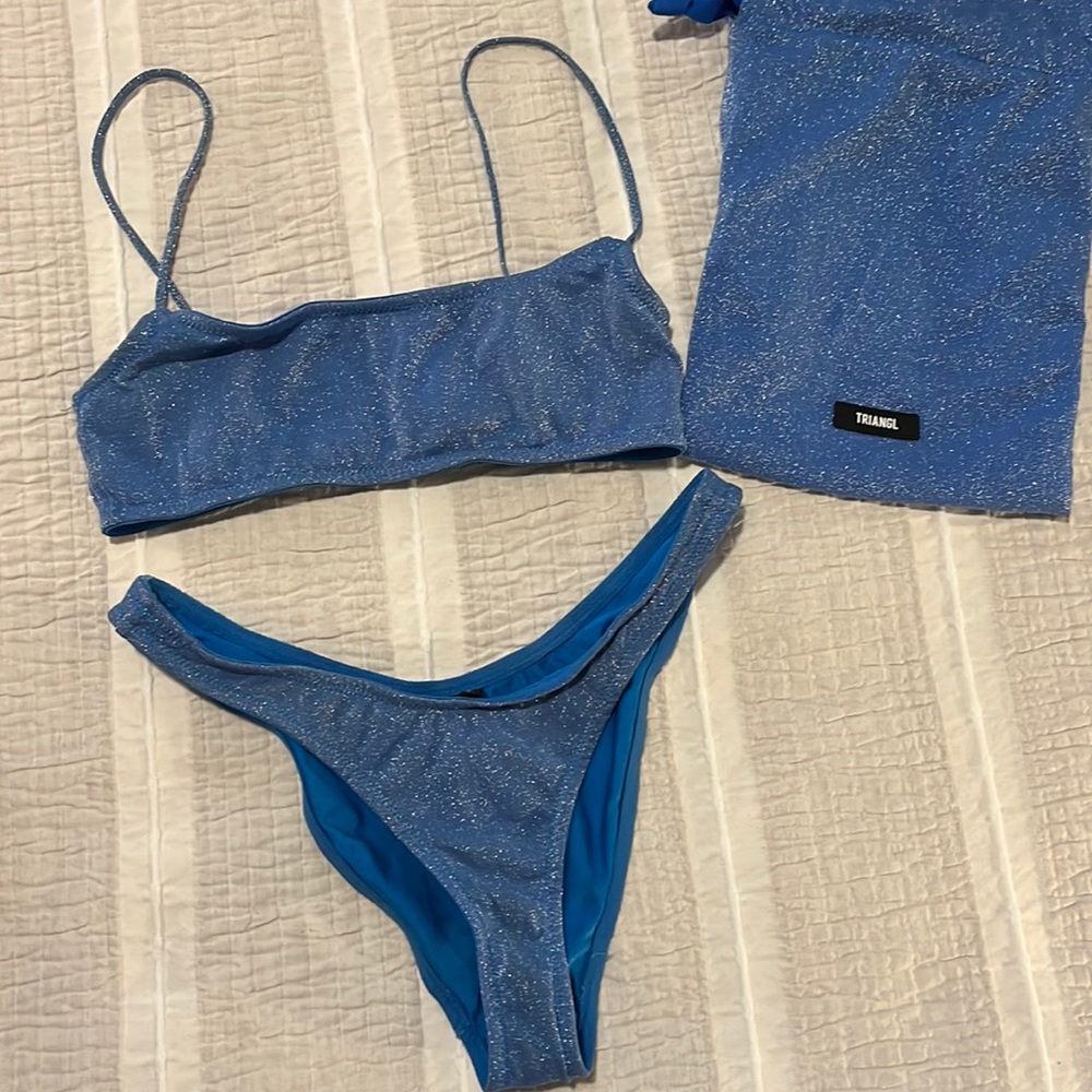 Triangl Medium Blue sparkle set - bag included